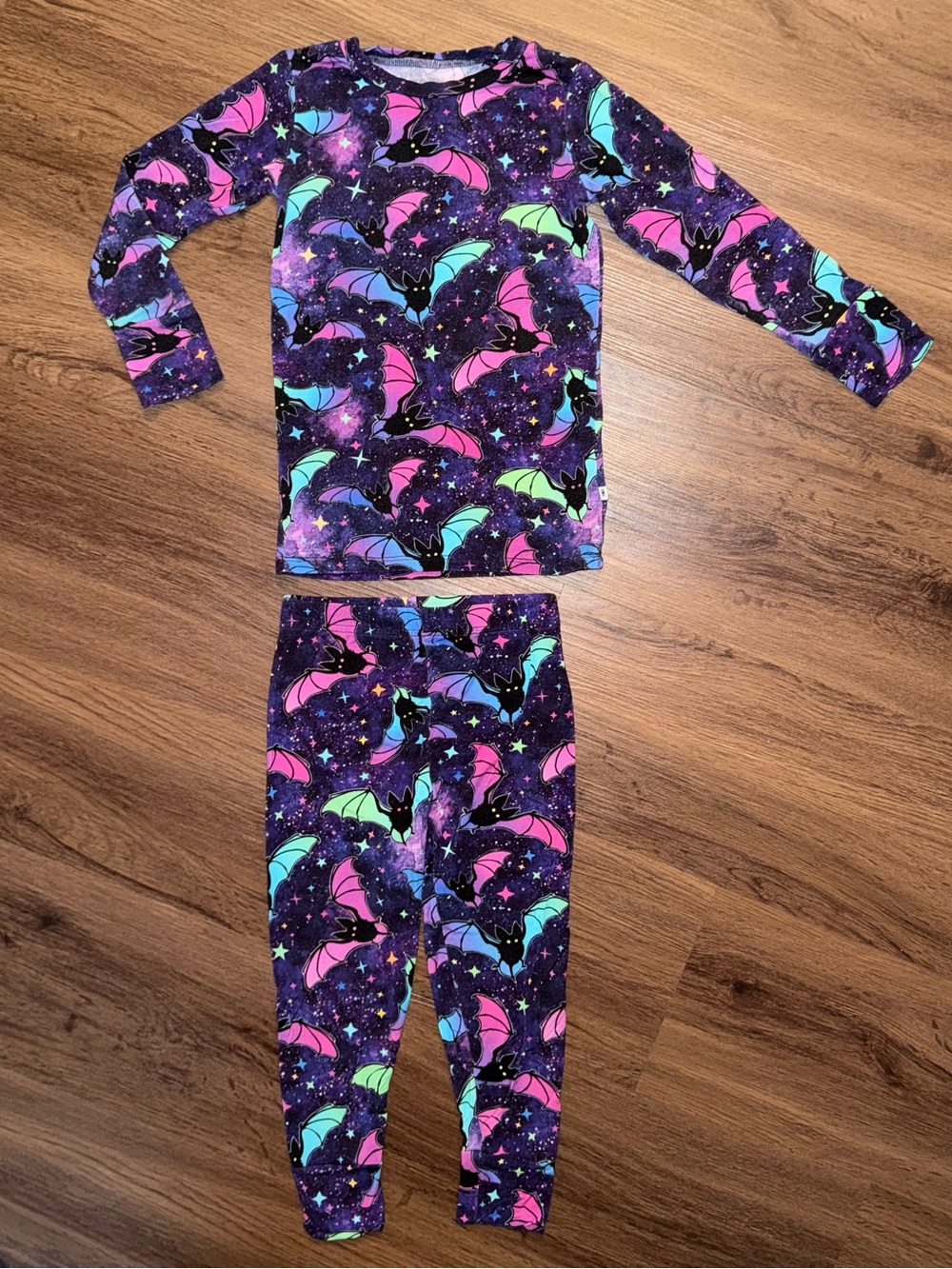 Bums & Roses Bat Attitude LS PJ Set (4T)